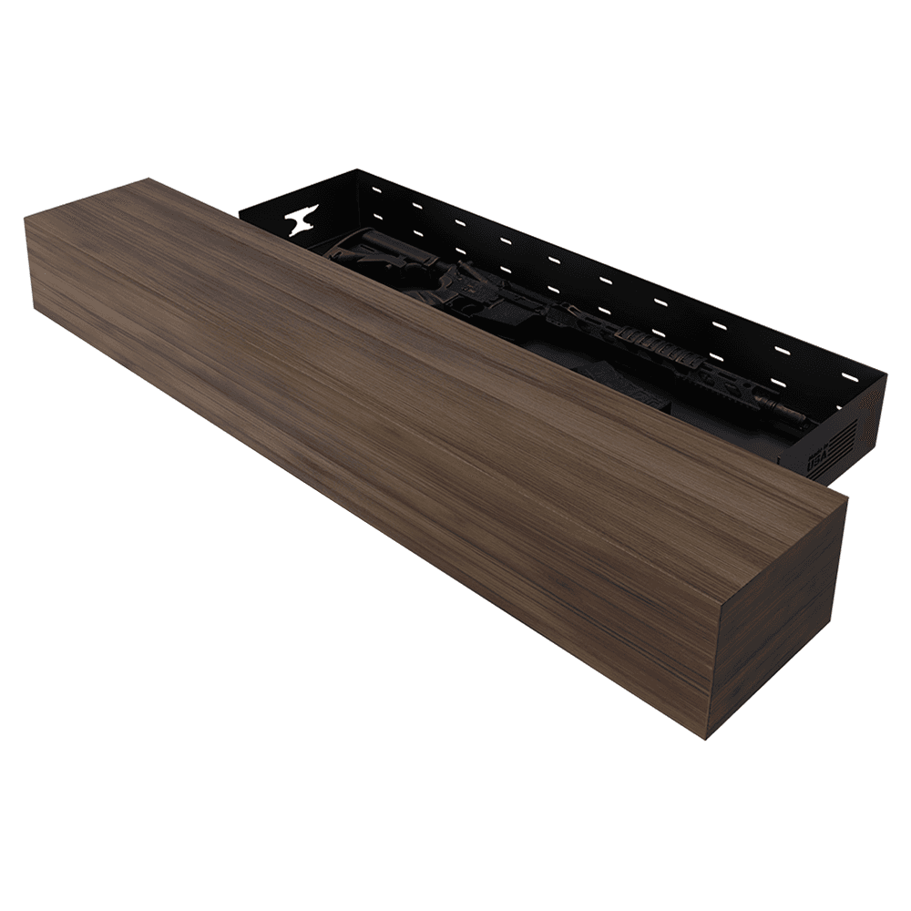 6-1/4" x 48" Concealment Fireplace Mantel Kit, Coffee Finish Main - Image