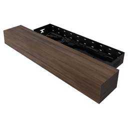 6-1/4" x 48" Concealment Fireplace Mantel Kit, Coffee Finish Main - Image