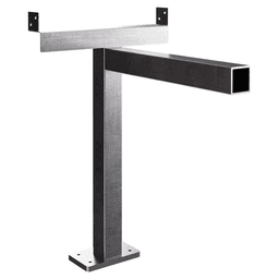 6" x 17-1/2" Americus Floating Bench Bracket, Steel Main - Image