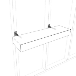 1-1/2" x 6" Floating Mantel Support Rod, Steel Finish Alt 2 - Image