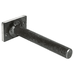 1-1/2" x 6" Floating Mantel Support Rod, Steel Finish Main - Image