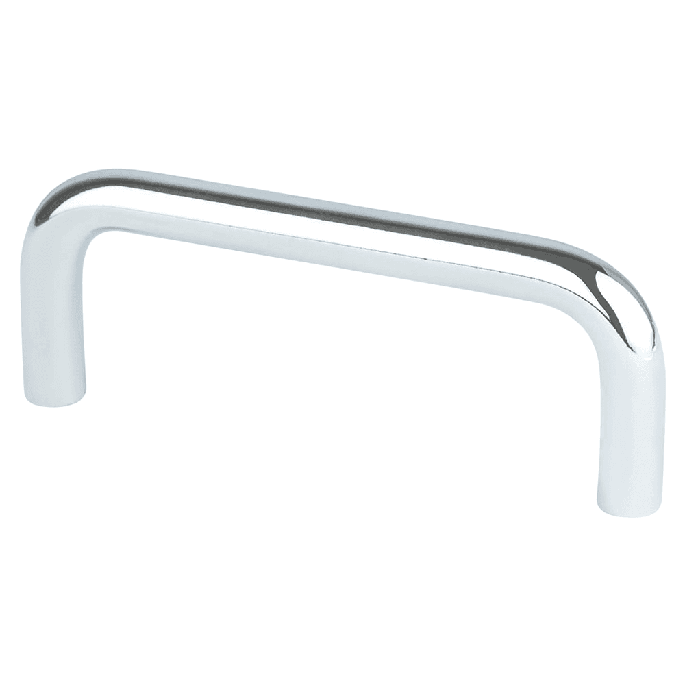 Berenson Hardware 3" Zurich Wire Pull in Polished Chrome - Close-up Detail