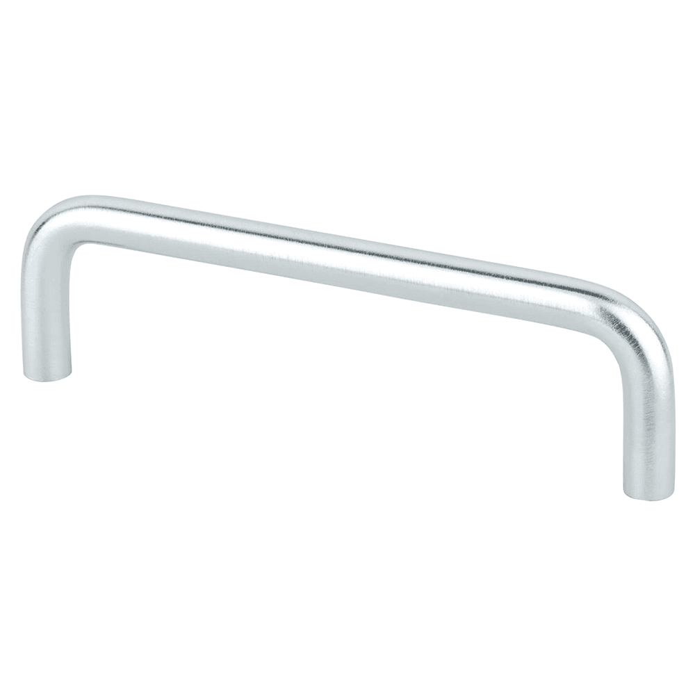 Berenson Hardware 4" Zurich Wire Pull in Brushed Chrome - Close-up View