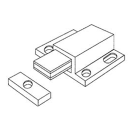 946 Magnetic Touch Latch, White - Alt Image 2
