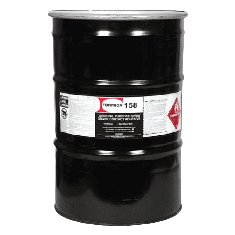 F158MR Flam Economy Grade Bulk Contact Adhesive, Red, 54 Gallon Drum - Main Image