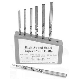 1/8" - 7/32" High-Speed Steel Taper Point Drill Bit Set - Alt Image 1