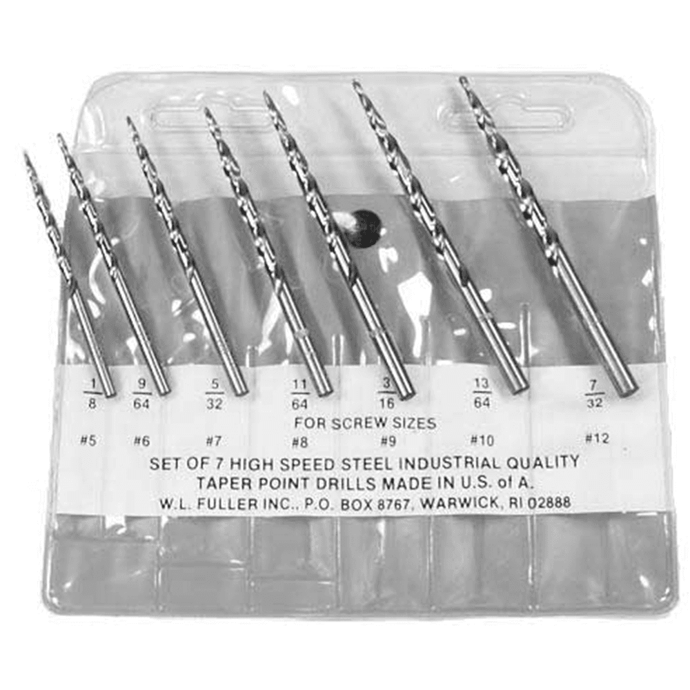 1/8" - 7/32" High-Speed Steel Taper Point Drill Bit Set - Alt Image 2