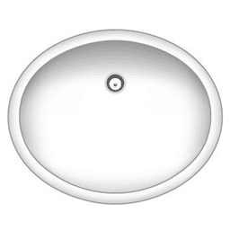 Formica Acrylic Undermount Single Bowl Vanity Sink in Frost - Top View