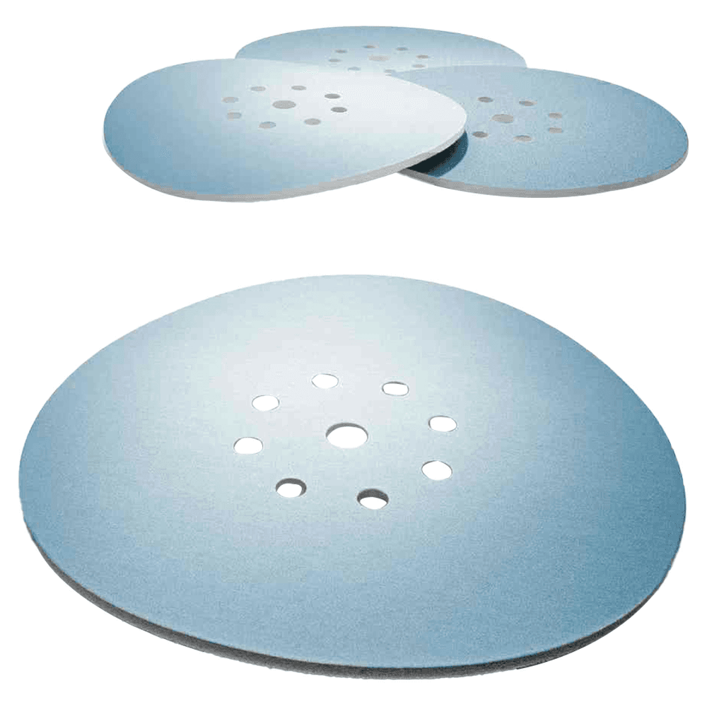225mm P100 Grit Granat Hook/Loop 9 Holes Abrasive Disc Alt 1 - Image