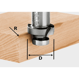 1-1/16" x 1/4" Radius Roundover Bit, 2-Flute Main - Image