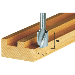 6mm x 50mm Spiral Groove Cutter for FZ 6, 8mm Shank - Alt Image 1