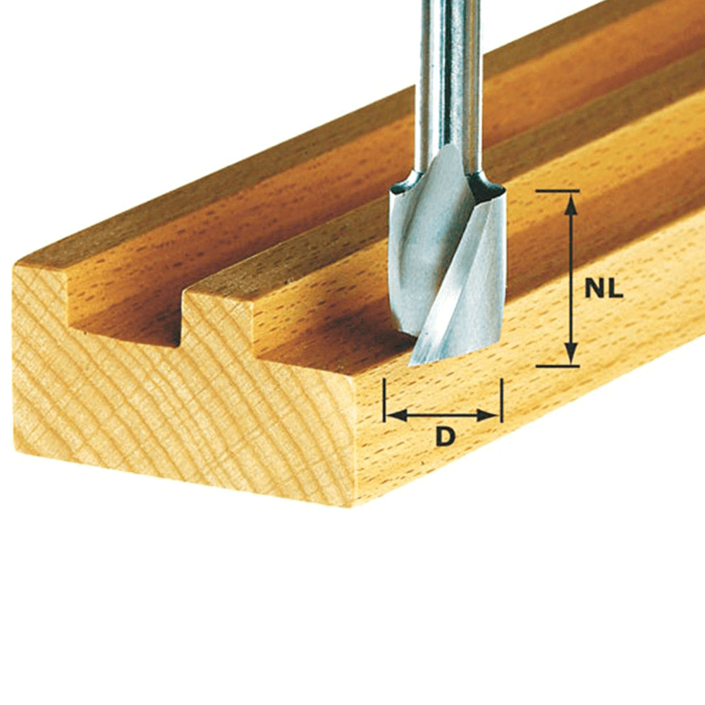 6mm x 50mm Spiral Groove Cutter for SZO 14, 8mm Shank - Alt Image 1
