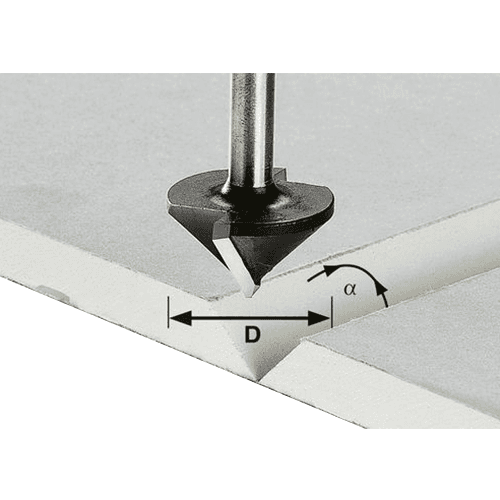 32mm x 49mm V-Groove Bit, 8mm Shank - Alt Image 2