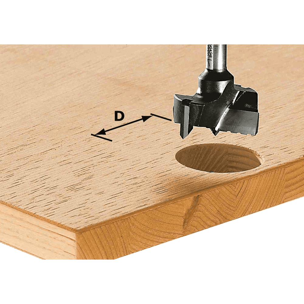 20mm x 54.4mm Euro-Hinge Boring Bit, 8mm Shank - Main Image