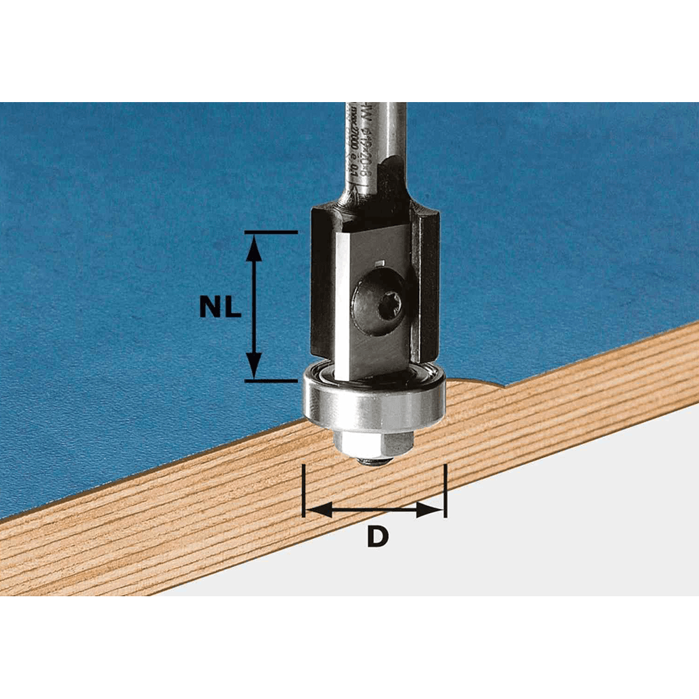 19mm x 64mm Flush Trim Bit, 8mm Shank - Main Image