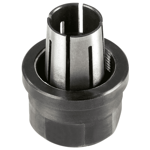 Faster and easier bit changes with one wrench, reduces bit slipping, maintains center line for precise cuts