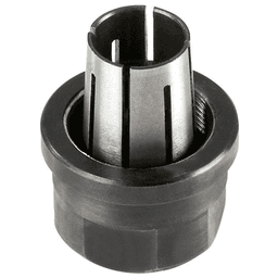 Faster and easier bit changes with one wrench, reduces bit slipping, maintains center line for precise cuts