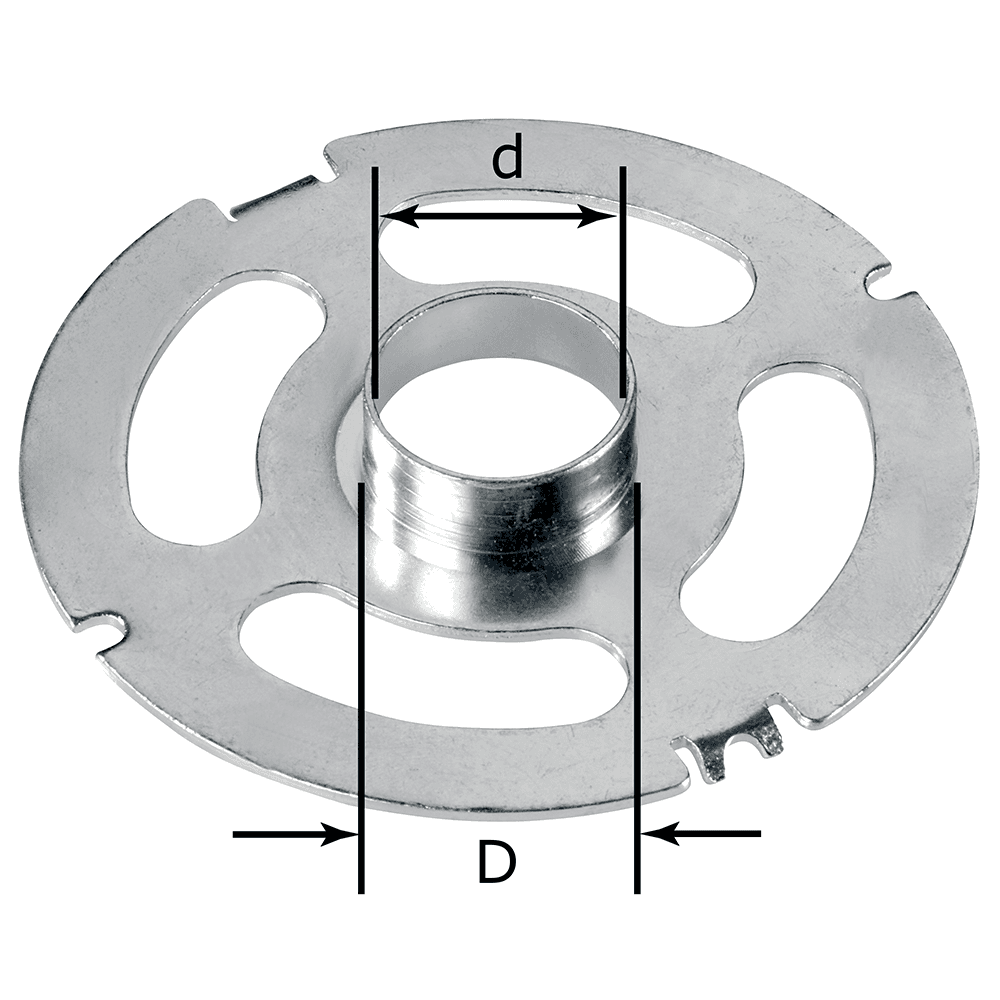 Festool OF 2200 Guide Bushing Adapter with Magnet for Industry Standard Bushings