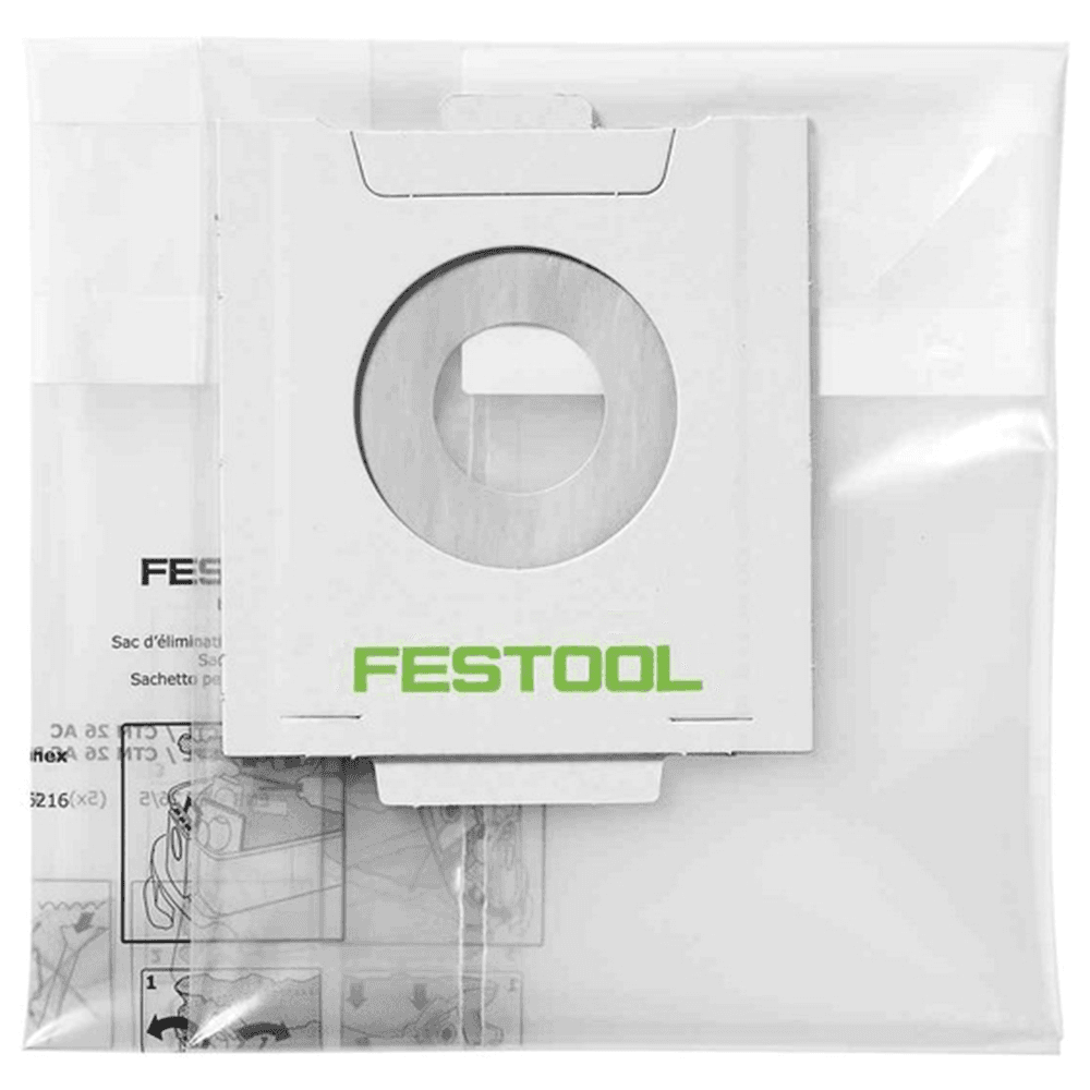 Disposable Liner Dust Extractor Bag for CT 36 AC Auto Clean Dust Extractor 5/Pack - Main Image