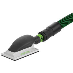 130mm x 80mm Hand Sanding Block front view with adapter for Festool hose