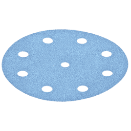 5" Hook & Loop 60 Grit 9 Holes Abrasive Granat D125 Sanding Disc, Aluminum Oxide on Paper (10/Pack) - Main Image