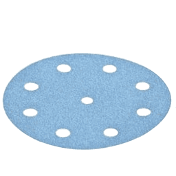 5" Hook & Loop 400 Grit 9 Holes Abrasive Granat D125 Sanding Disc, Aluminum Oxide on Paper (100/Pack) - Alt Image 1