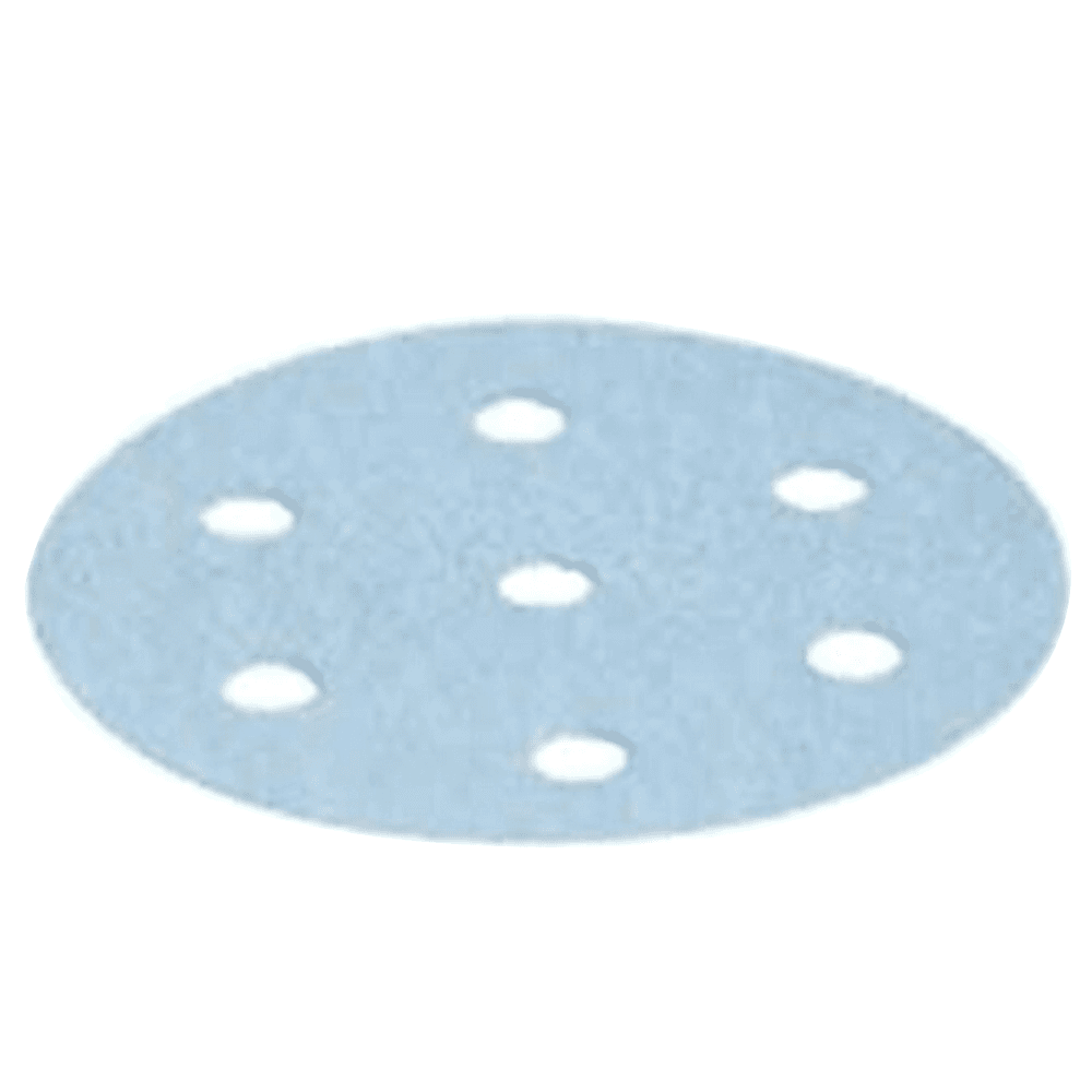 90mm Hook and Loop 240 Grit 7 Holes Abrasive Granat D90 Sanding Disc, Aluminum Oxide (100/Pack) - Alt Image 1