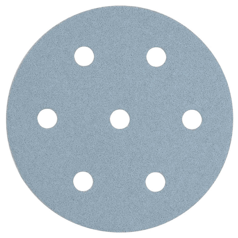 90mm Hook and Loop 240 Grit 7 Holes Abrasive Granat D90 Sanding Disc, Aluminum Oxide (100/Pack) - Main Image