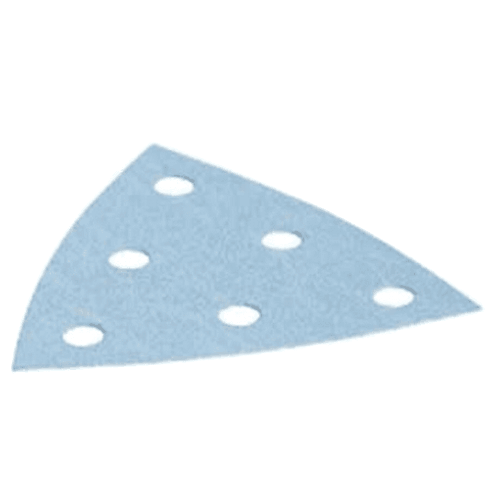 93mm 100 Grit 6 Holes Granat Triangle 93V Aluminum Oxide on Paper (100/Pack) - Alt Image 1