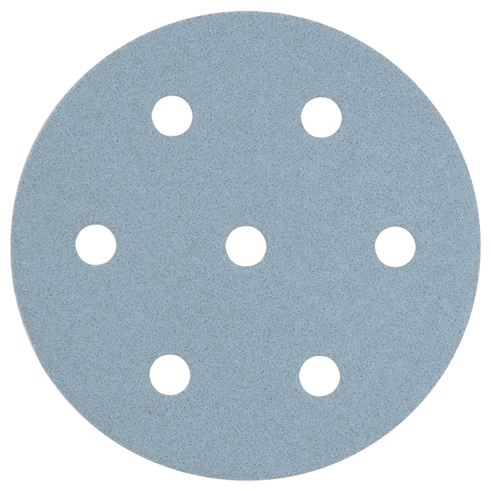90mm Hook and Loop 500 Grit 7 Holes Abrasive Granat D90 Sanding Disc, Aluminum Oxide (100/Pack) - Main Image
