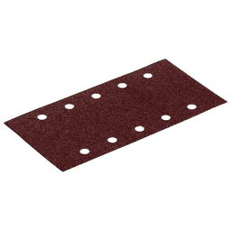 228mm x 115mm 60 Grit 10 Holes Abrasive Rubin 2 Sanding Sheet, Aluminum Oxide (50/Pack) - Main Image