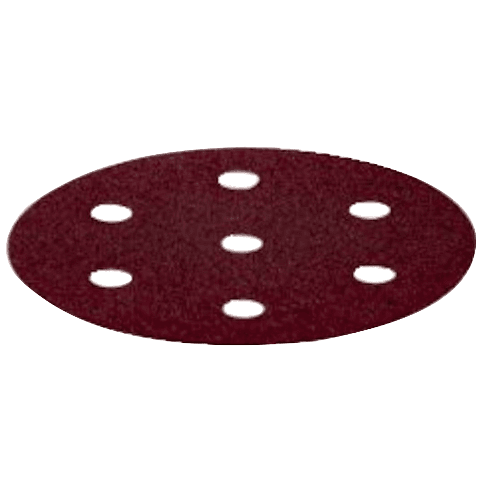 90mm 120 Grit 7 Holes Abrasive Rubin 2 D90 Sanding Disc, Aluminum Oxide (50/Pack) - Alt Image 1
