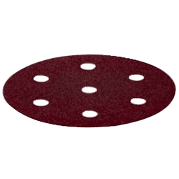 90mm 120 Grit 7 Holes Abrasive Rubin 2 D90 Sanding Disc, Aluminum Oxide (50/Pack) - Alt Image 1