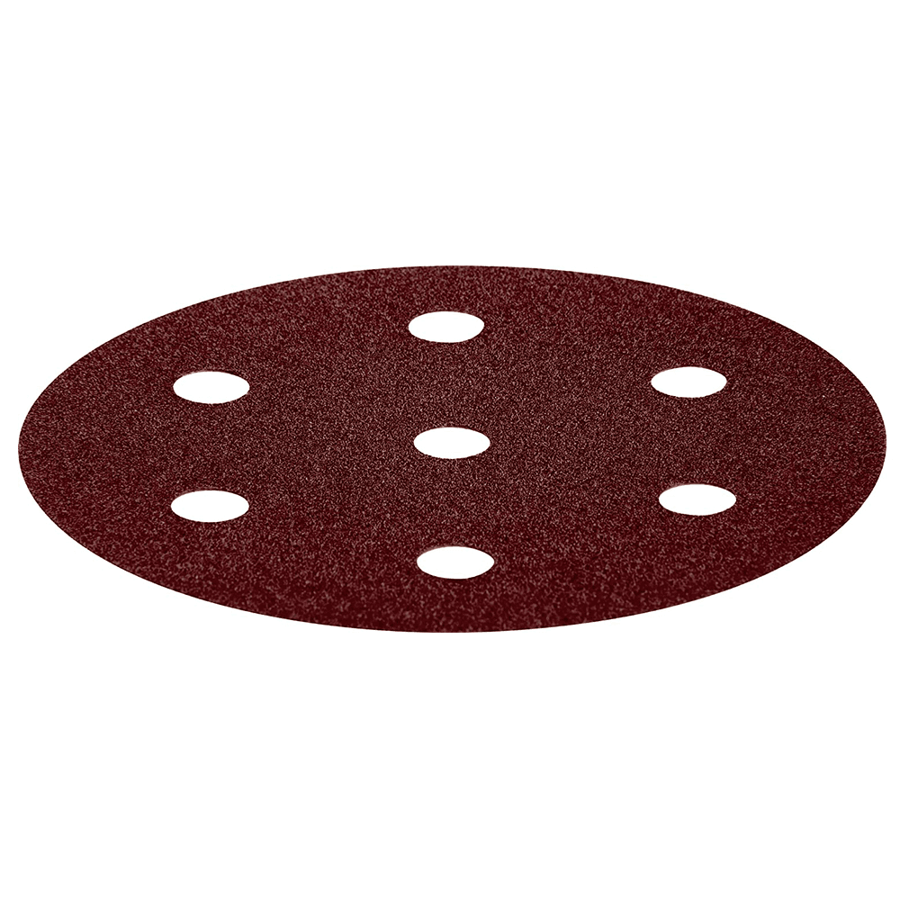 90mm 120 Grit 7 Holes Abrasive Rubin 2 D90 Sanding Disc, Aluminum Oxide (50/Pack) - Main Image