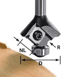 2-1/8" x 1/8" Radius Router Bit for Edge Banding, 5/16" Shank - Alt Image 1