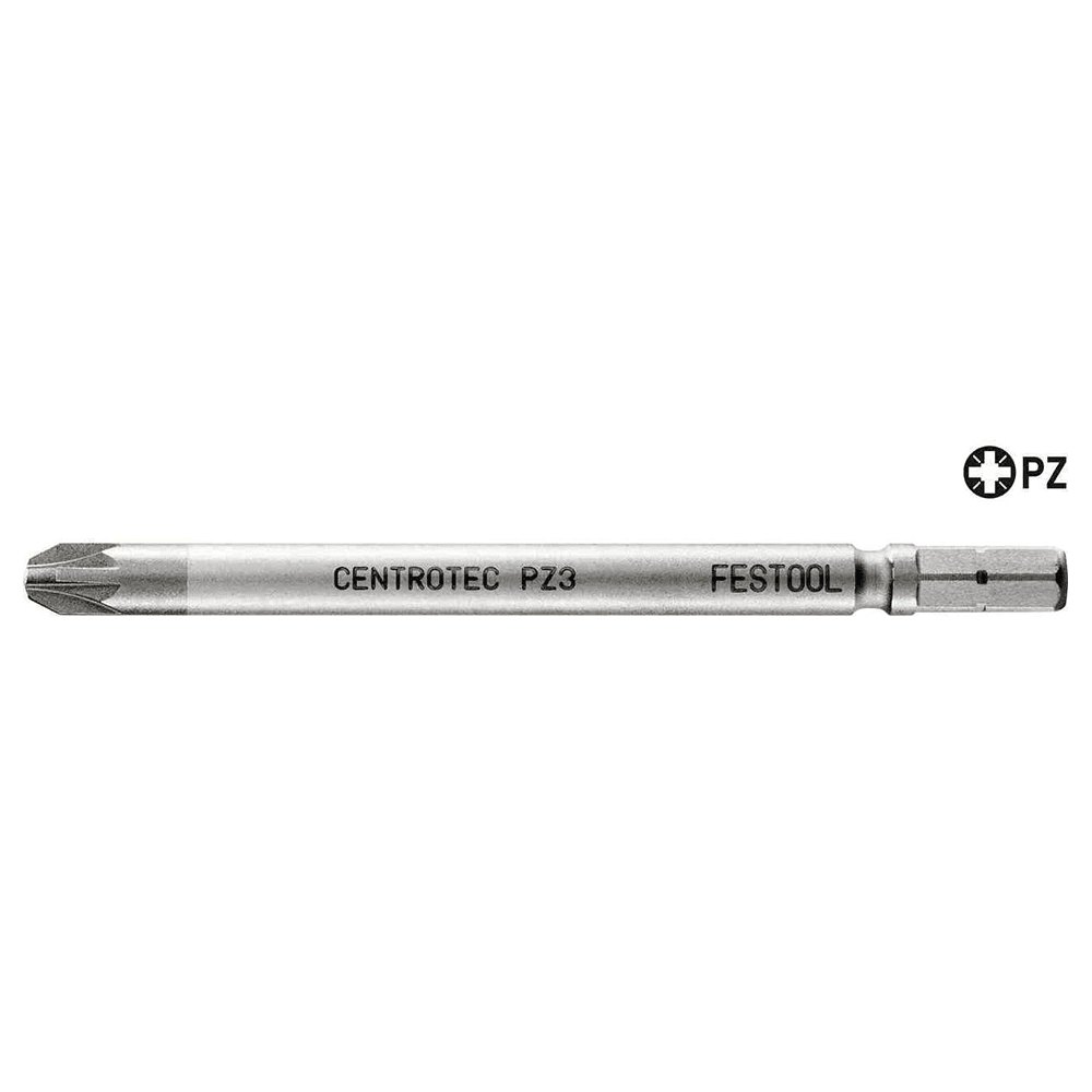 #3 x 100mm Centrotec Pozi Drive Driver Bit (2/Pack) - Alt Image 1