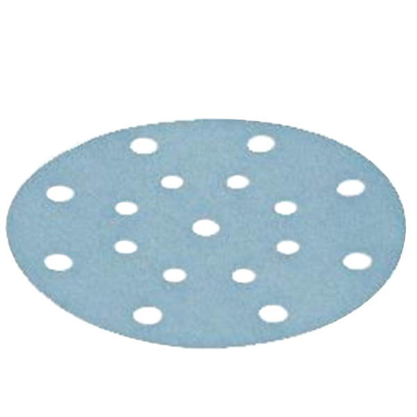 6" Hook & Loop 120 Grit 48 Holes Abrasive Granat D150 Sanding Disc, Aluminum Oxide on Paper (50/Pack) - Alt Image 1