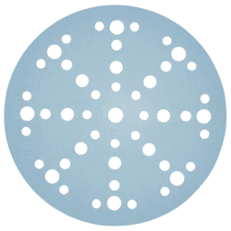 6" Hook & Loop 220 Grit 48 Holes Abrasive Granat D150 Sanding Disc, Aluminum Oxide on Paper (50/Pack) - Main Image