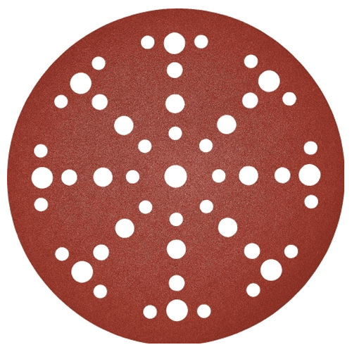 6" Hook & Loop 180 Grit 48 Holes Abrasive Rubin 2 Multi-Jetstream II Sanding Disc, Aluminum Oxide on Paper (50/Box) - Main Image