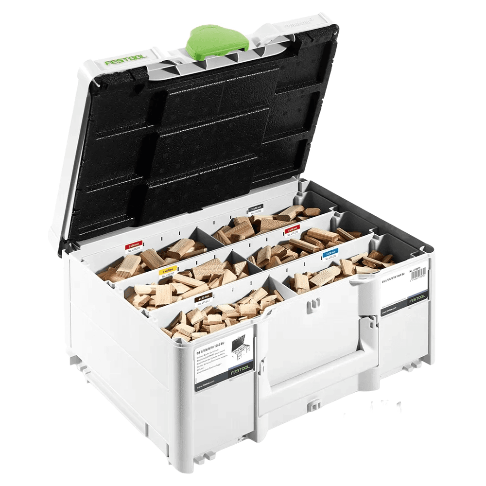 15-1/2" x 11-1/2" x 6-1/8" Beech Domino Tenons Assortment for the DF 500 Main - Image