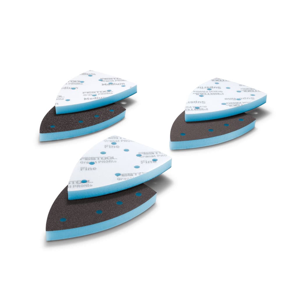 Festool Delta 100 x 150 mm  Aluminum Oxide Granat PROfile Foam Sanding Wedges Starter Set