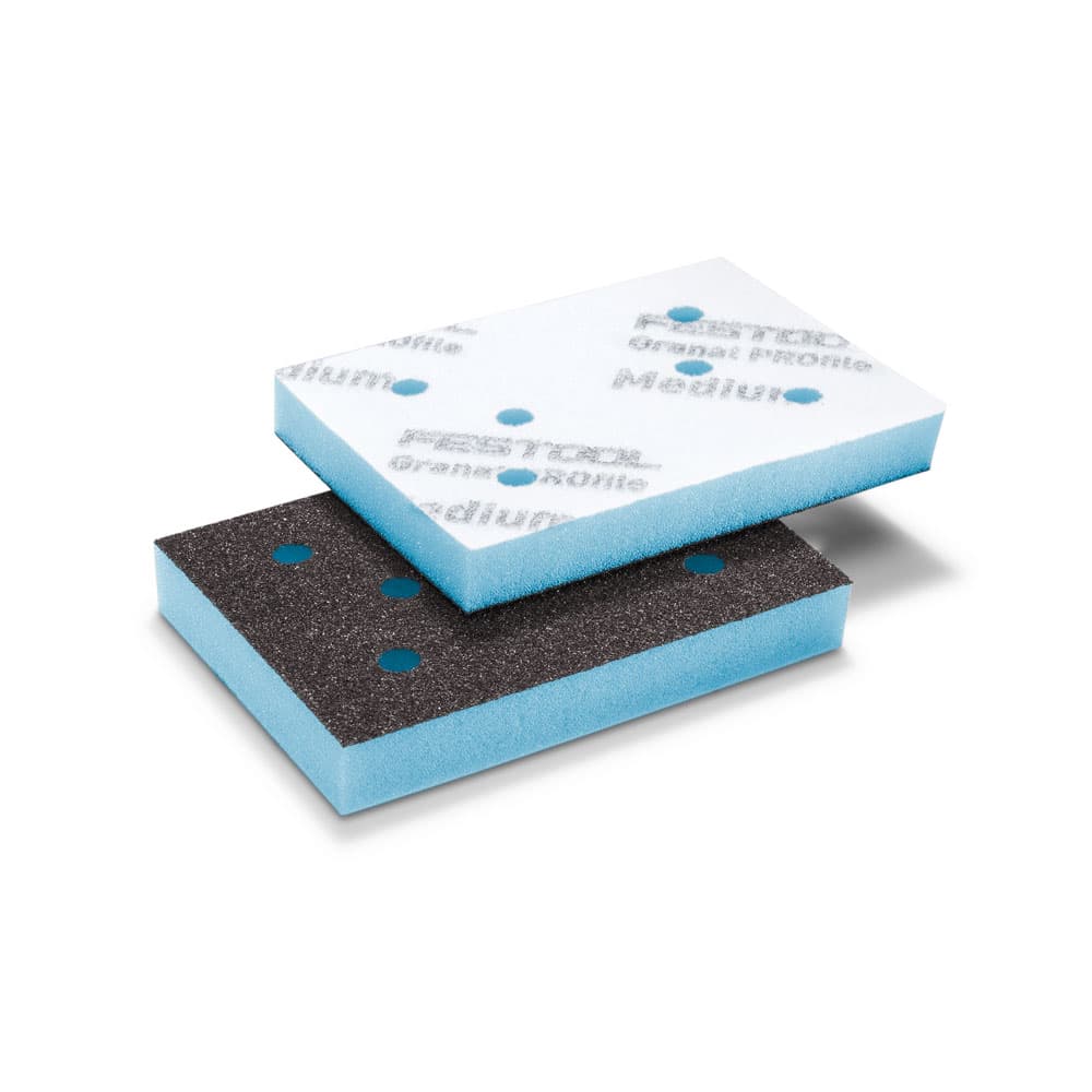 Festool 3 in x 4 in Medium Aluminum Oxide Granat PROfile Foam Sanding Squares, Box of 10
