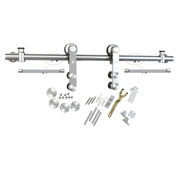 High-Quality Stainless Steel Barn Door Hardware Kit - Surface Mount, Soft-Close, and Easy Installation - Us Futaba