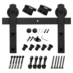 Sliding Door Hardware Set with High Strength Industrial Grade Tracks and Pulleys