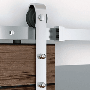 Us Futaba 6.5'''' Flat Rail Barn Door Hardware Kit - Surface Mount - Oil-Rubbed Bronze Finish - Image 2