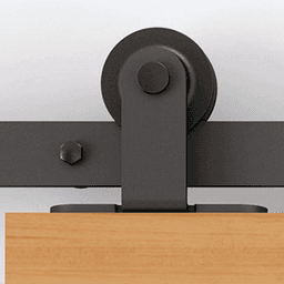 Us Futaba Barn Door Hardware Kit, Top Mount, Matte Black Finish - Image 2