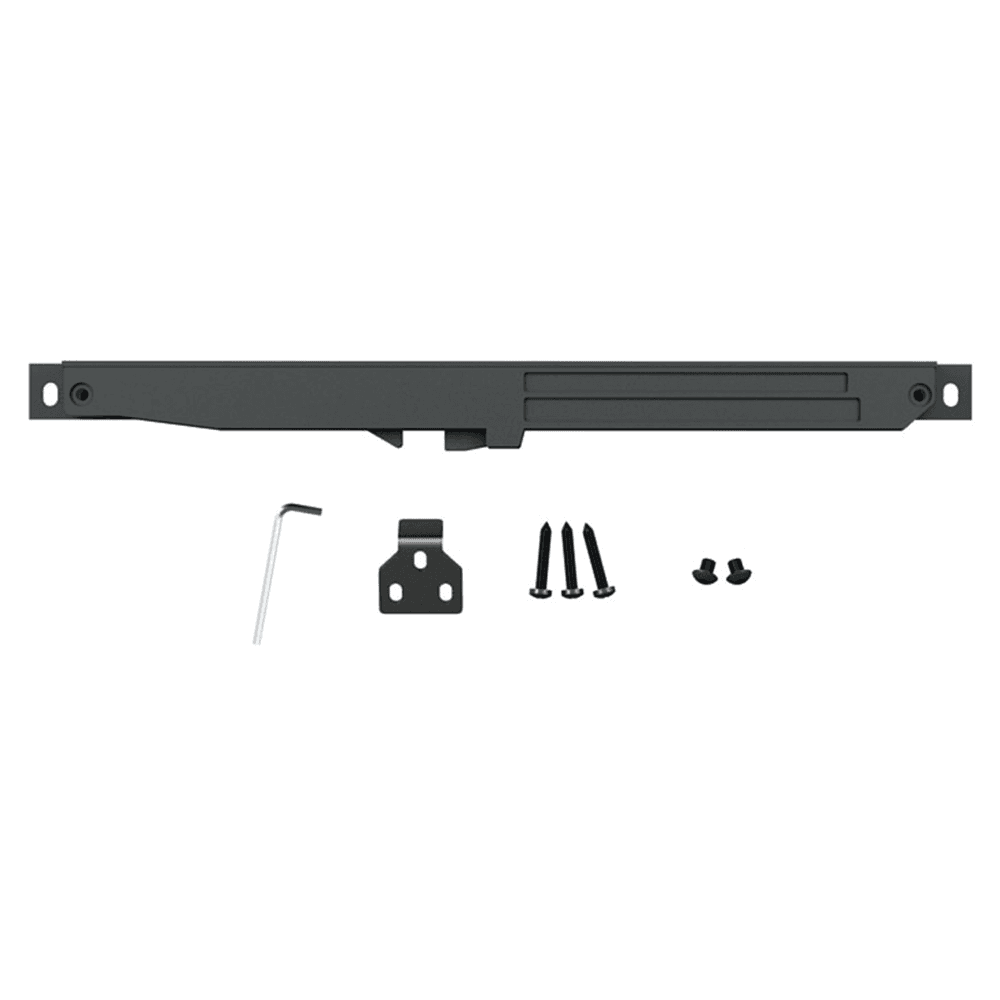 13-3/8" Flat Rail Barn Door Hardware Kit with Soft-Close, Oil-Rubbed Bronze Finish - Complete Set