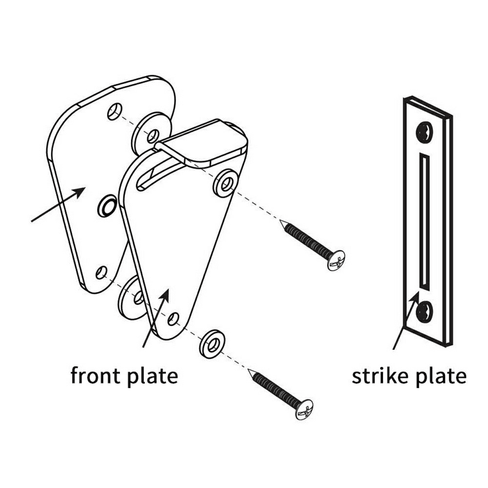 Stylish Door Latch for Barn Door in Matte Black by Us Futaba