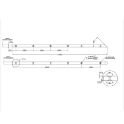 30" Edge PRO Countertop Support Bracket, Black Finish - Diagram