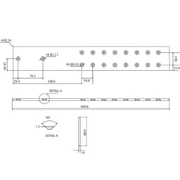 24" PRO Countertop Support Bracket, Heavy Duty, Black Finish - Diagram